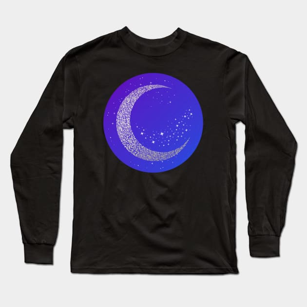 Silver Moon Long Sleeve T-Shirt by Mazzlo Shop